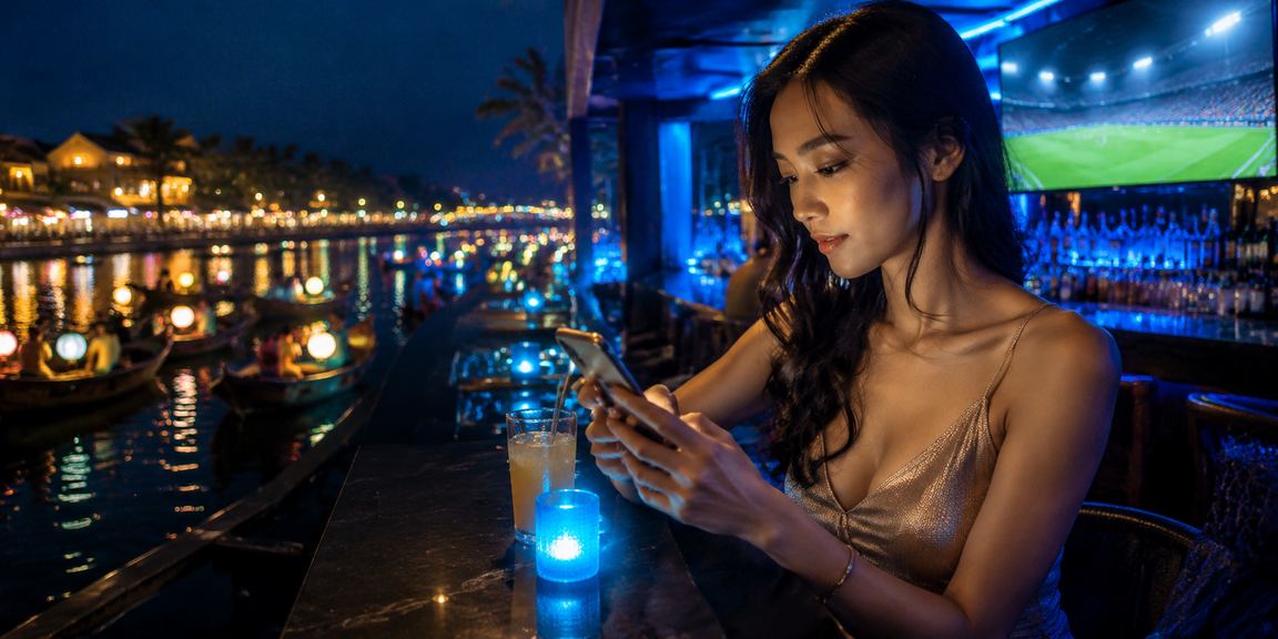 Người chơi tại Hội An tham gia Baccarat trực tuyến trong không gian yên tĩnh