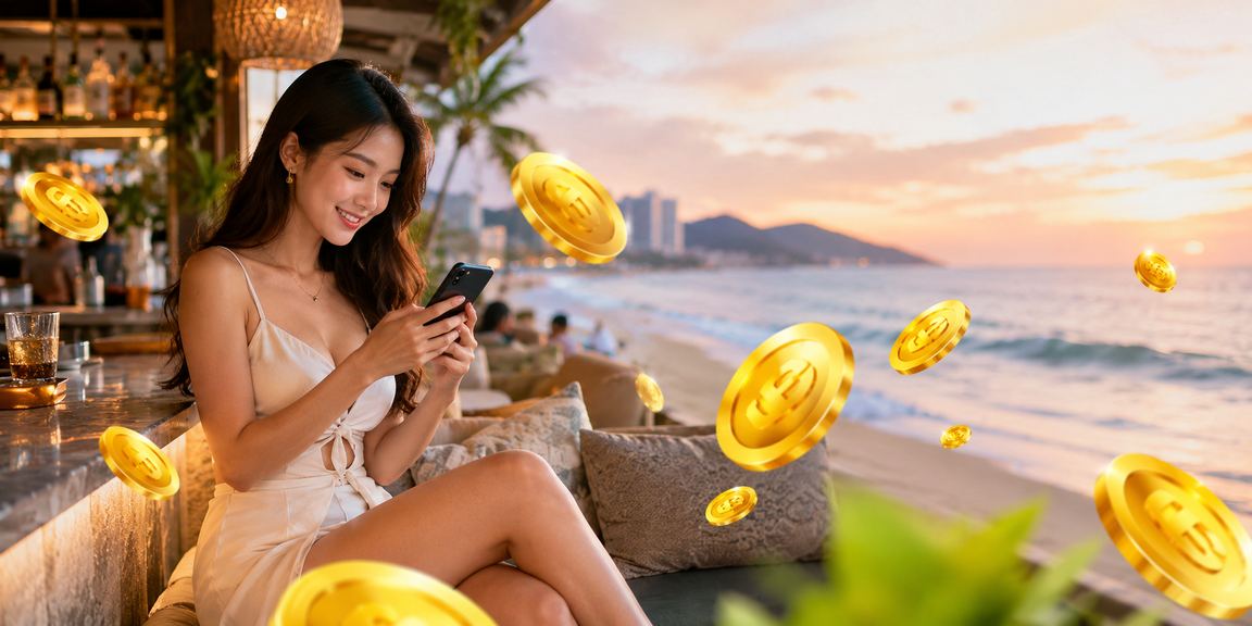 Người dùng theo dõi sự kiện thể thao và đặt cược trực tuyến tại bãi biển Vũng Tàu